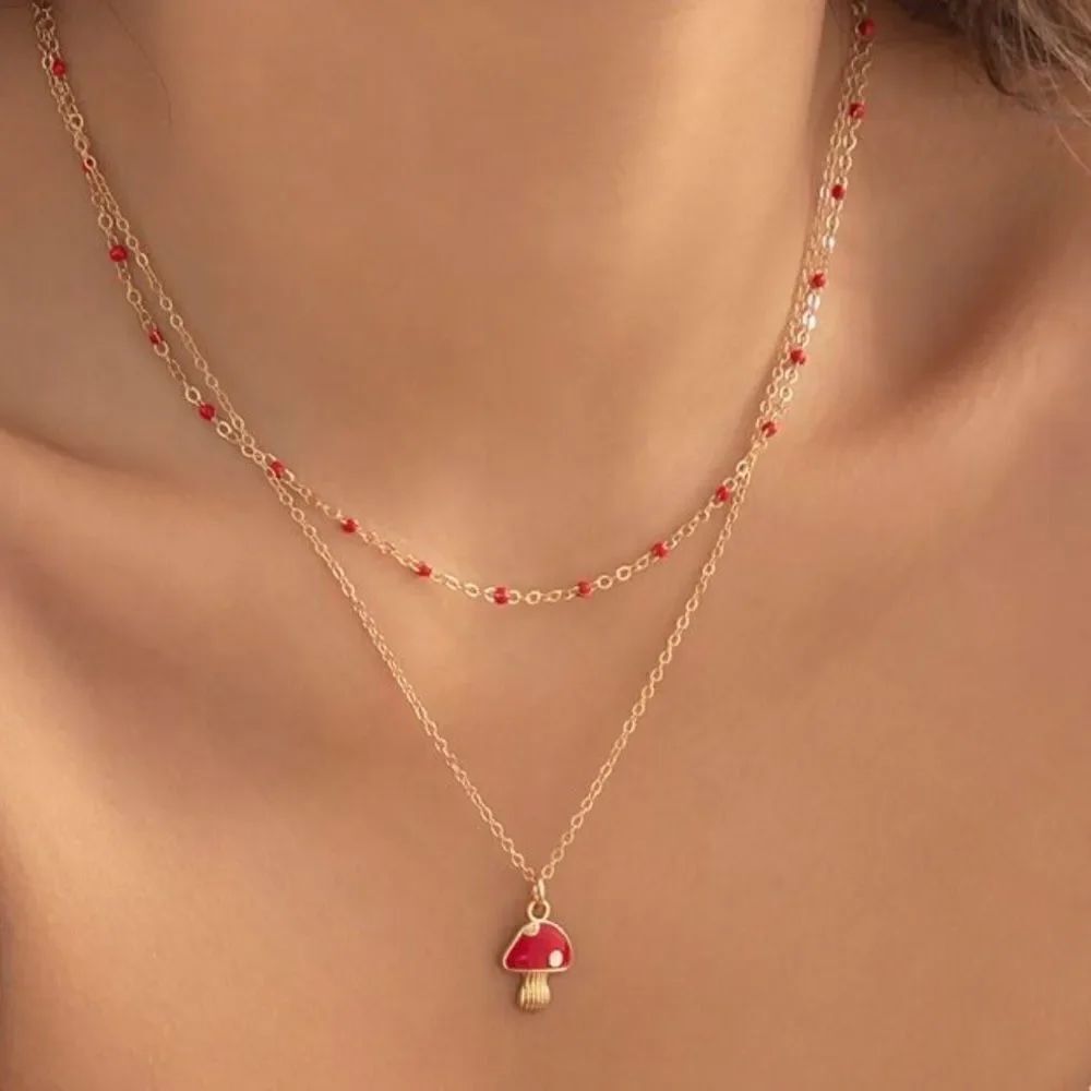 Mushroom necklace A1296
